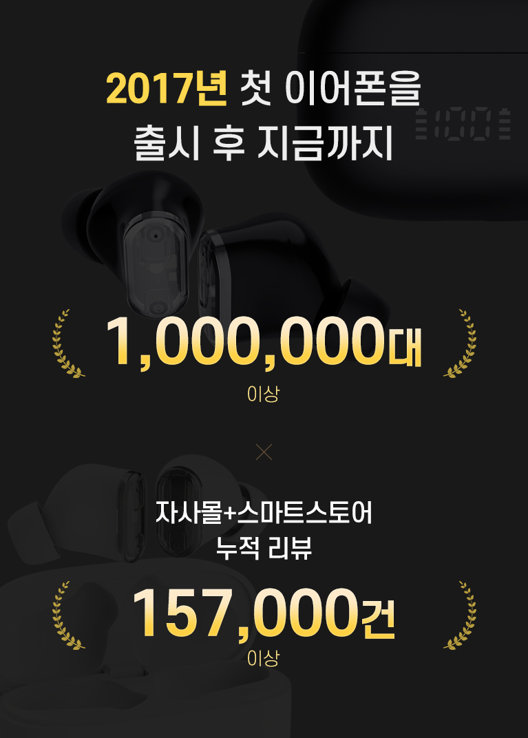 고급 투명 클리어바디 & ENC노이즈캔슬링